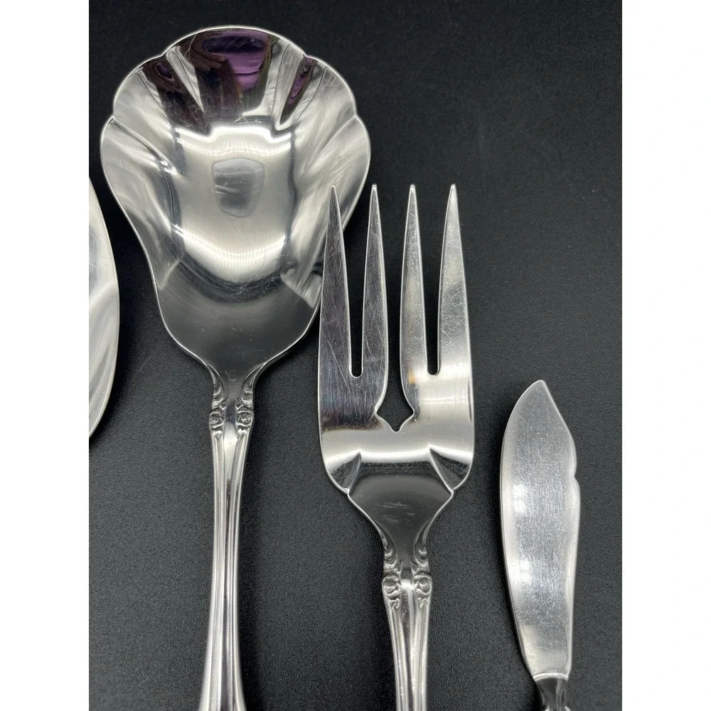 Brahms 7 Piece Hostess Set Stainless By Oneida Silver
